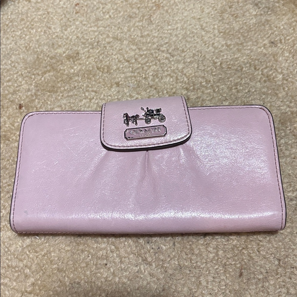 Coach Light Pink Leather Wallet